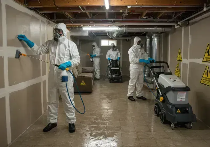 Basement Moisture Removal and Structural Drying process in Silver Lake, CA